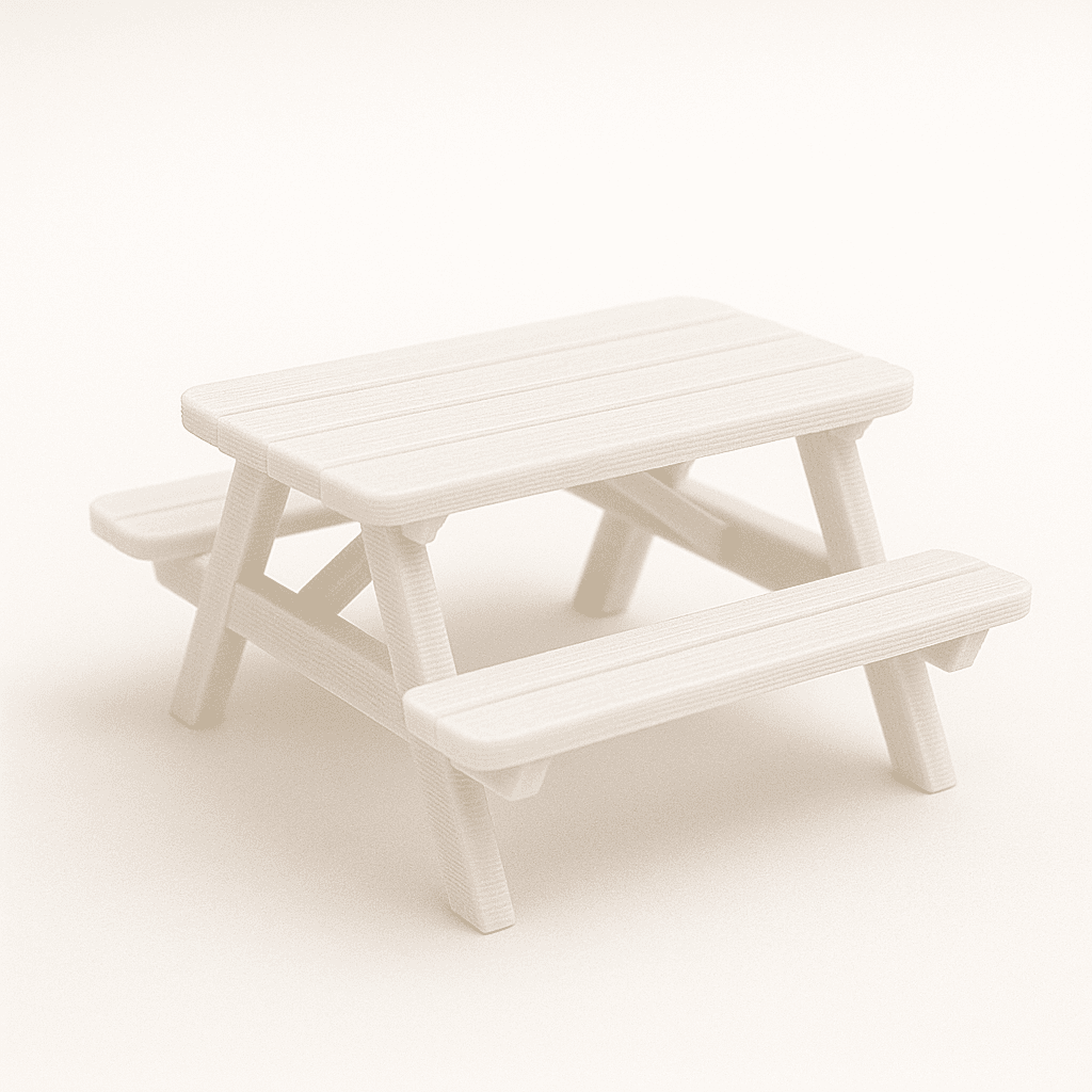3D-printed picnic table