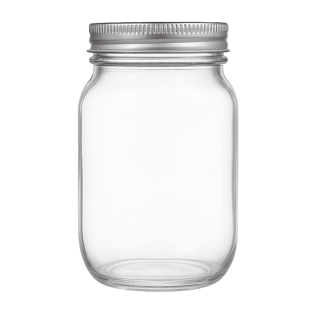 Clear jar or container